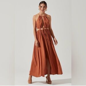 Astr Terracotta Maxi Dress